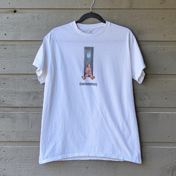 Mac Miller Swimming Graphic Crew Neck T-Shirt Medium White 100% Cotton - Picture 7 of 7